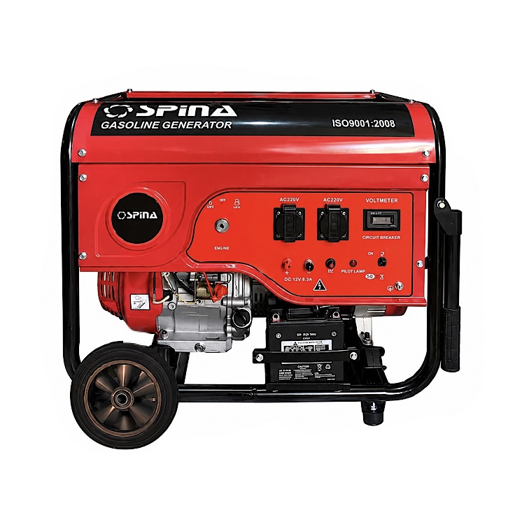 موتور برق بنزینی اسپینا 8 کیلووات استارتی چرخدار  مدل SP10500E