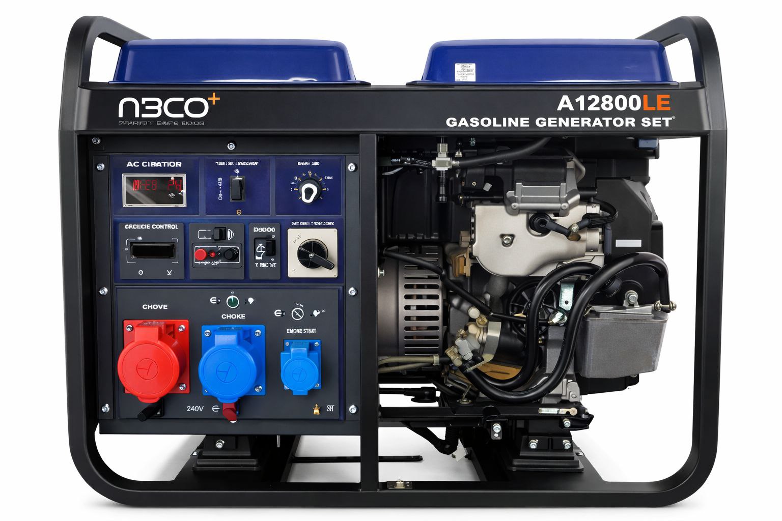 موتور برق بنزینی آبکو 11 کیلووات تکفاز سه فاز استارتی دوسیلندر مدل A12800LE