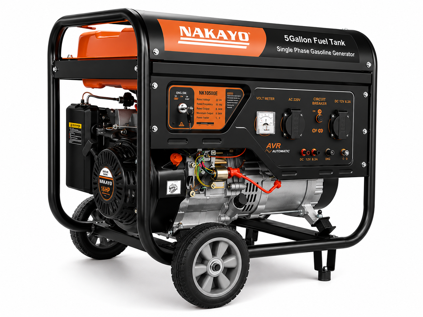موتور برق بنزینی ناکایو 8 کیلووات استارتی مدل NK10500E