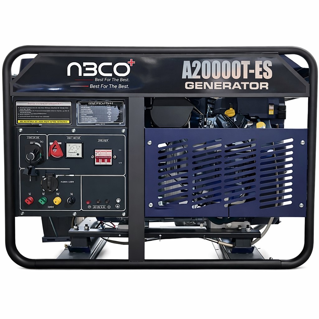 موتور برق بنزینی آبکو 10 کیلووات تکفاز سه فاز استارتی دوسیلندر مدل A20000T-ES