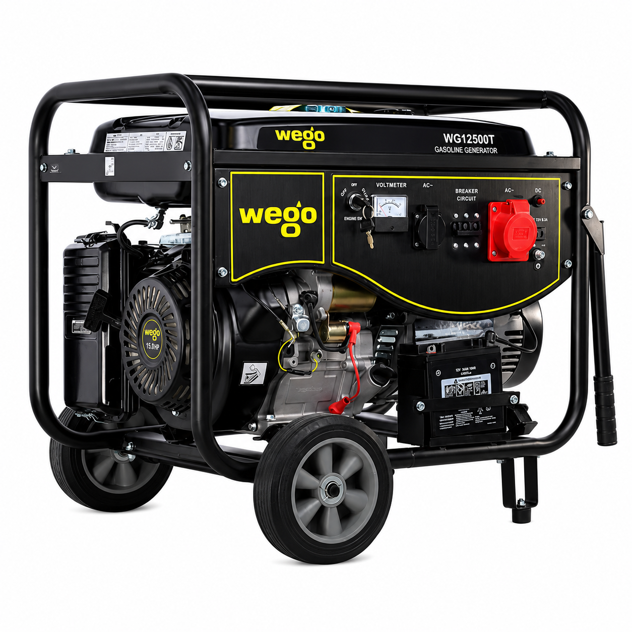 موتور برق بنزینی ویگو 9.5 کیلووات تکفاز سه فاز استارتی مدل WG12500T