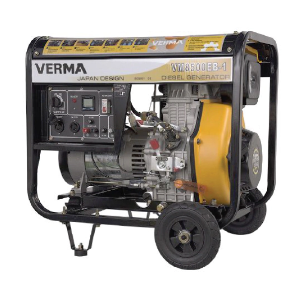 موتور برق دیزل ورما 6.5 کیلووات استارتی مدل VM8500EB-1