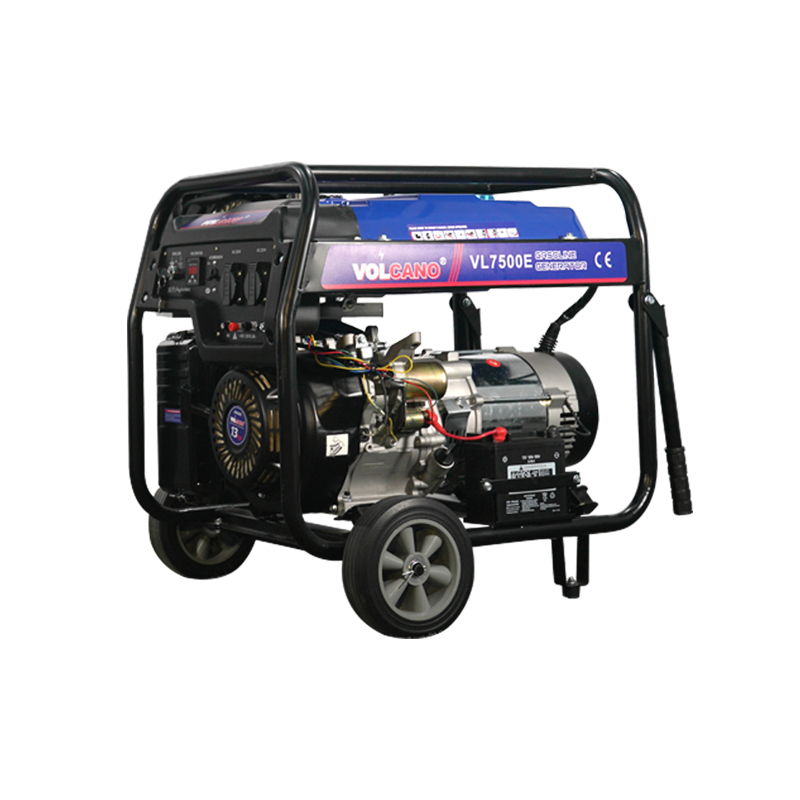 موتور برق بنزینی ولکانو 5.5 کیلووات استارتی چرخدار مدل VL7500E